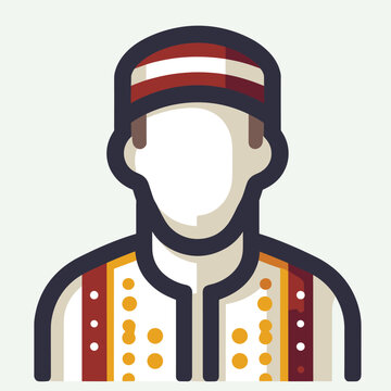 recommend clip art: Hotel Bellhop Icon Minimalist Vector Line Art Illustration for Hospitality Business