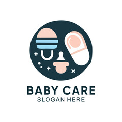 Baby Care logo minimalist design
