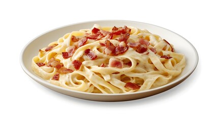 Delicious Creamy Fettuccine Alfredo with Crispy Bacon Sprinkles