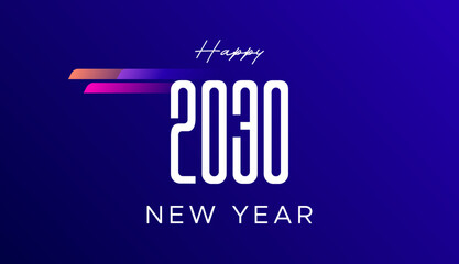 2030 text. New year 2030 minimalist. Happy new year. design template for new year celebration. 2030 calendar. Year 2030 celebration greeting background template