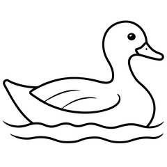 Graceful Duck Outline