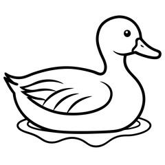 Graceful Duck Outline