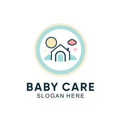 Baby Care logo minimalist design