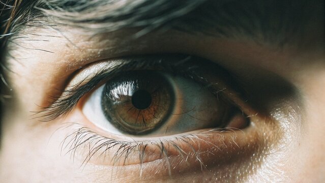 Close-Up of a Human Eye with Intricate Details