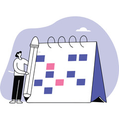 illustration of a modern building with flag