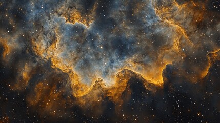 A celestial mandala of intertwining nebula strands forms a mesmerizing cosmic pattern