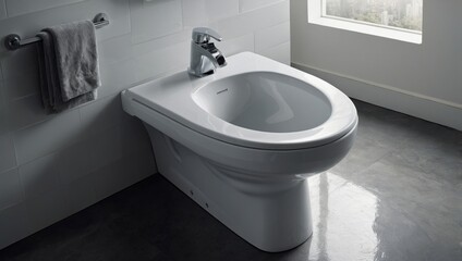 Fototapeta premium Modern toilet bowl
