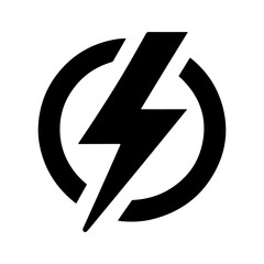 Lightning electricity power vector icon