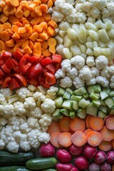 Vibrant frozen vegetable array captured with Lumix GH5 camera