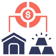 Fototapeta premium Asset Management Icon