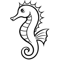 Graceful Seahorse Illustration