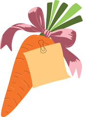 Fresh, vibrant orange carrot with a smooth texture and green leafy top. Perfect for healthy eating, cooking, and organic food concepts. Isolated on a white background for easy use in designs.