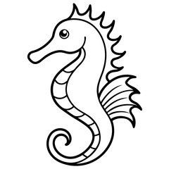 Naklejka premium Graceful Seahorse Illustration