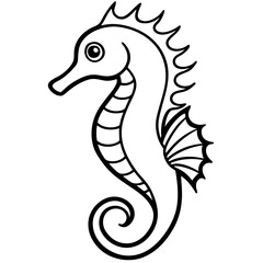 Graceful Seahorse Illustration