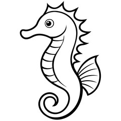 Graceful Seahorse Illustration