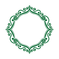 Wedding card decorative frame vector element.