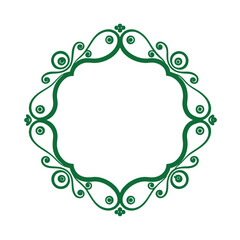 Wedding card decorative frame vector element.