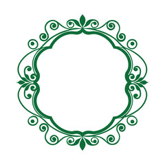 Wedding card decorative frame vector element.