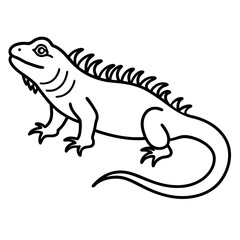 Iguana Silhouette Art