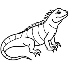 Iguana Silhouette Art