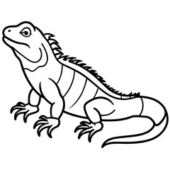 Iguana Silhouette Art