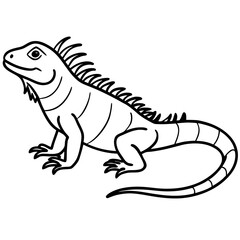 Iguana Silhouette Art