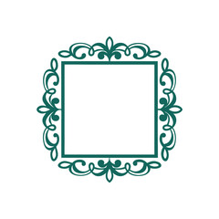 Wedding card decorative frame vector element.
