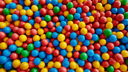 Colorful plastic ball pit, fun play area