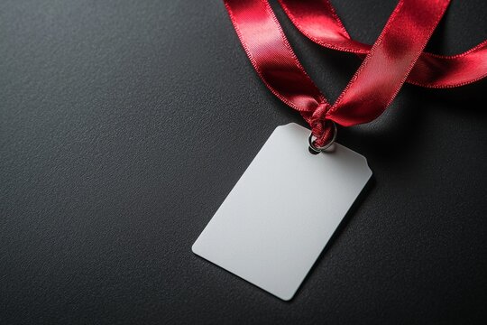 Blank badge or ID pass isolated on brown background, clipping path included