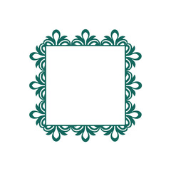 Wedding card decorative frame vector element.