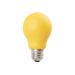 Realistic 3d light bulb with a matte finish on a plain white background vector illustration