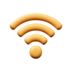 Realistic 3d wifi signal with a matte finish on a plain white background vector illustration