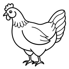 Minimalist Chicken Vector