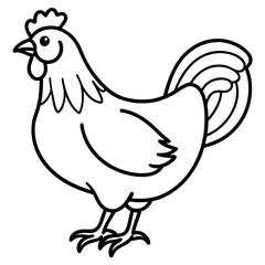 Minimalist Chicken Vector