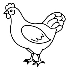 Minimalist Chicken Vector