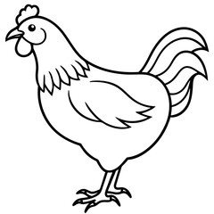 Minimalist Chicken Vector