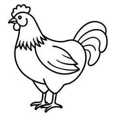 Minimalist Chicken Vector