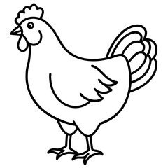 Minimalist Chicken Vector