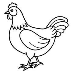 Minimalist Chicken Vector