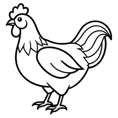 Minimalist Chicken Vector