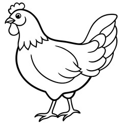 Minimalist Chicken Vector