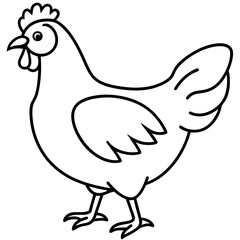 Minimalist Chicken Vector
