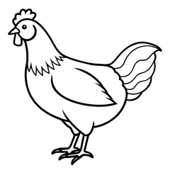Minimalist Chicken Vector