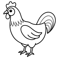 Minimalist Chicken Vector