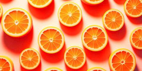 seamless background with oranges