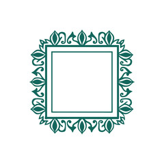 Wedding card decorative frame vector element.
