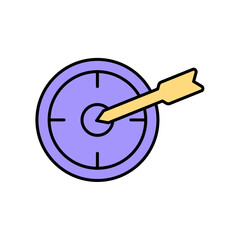 Icon a target, isolated against a clean background.
