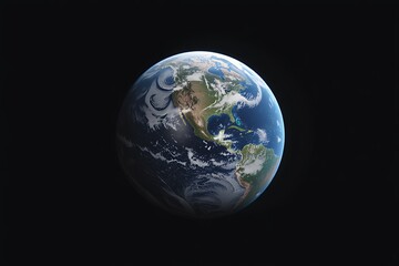 Fototapeta premium Stunning High Resolution Image of Planet Earth Showing North and South America Detailed Cloud Cover