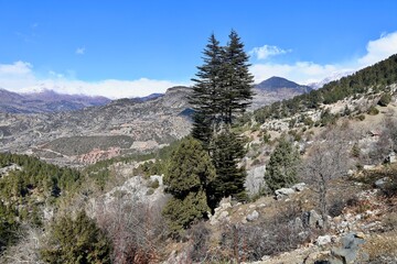 Rocky mountain landscape. Mountainous scenic landscape. High quality photo