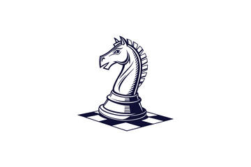 chess knight horse piece silhouette clip art vector illustration © vectorial